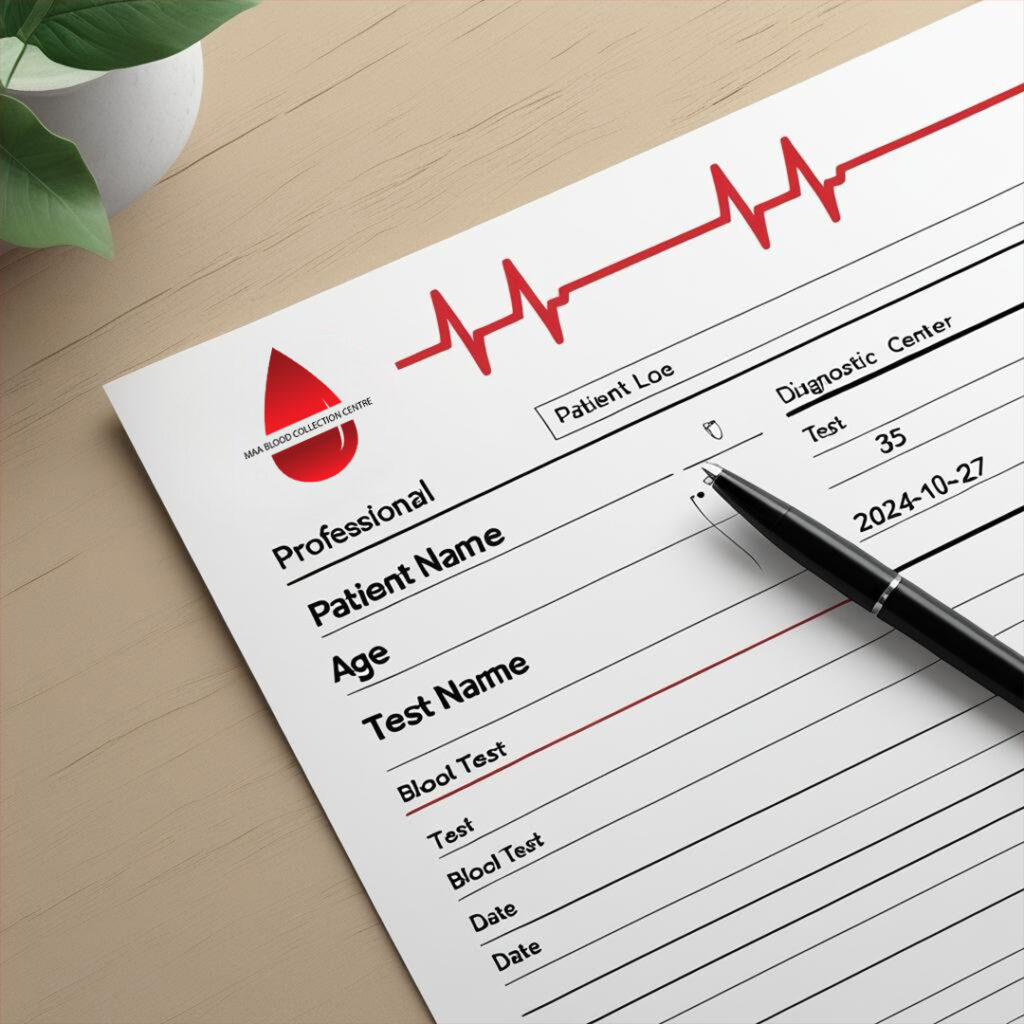 lab test report mockup